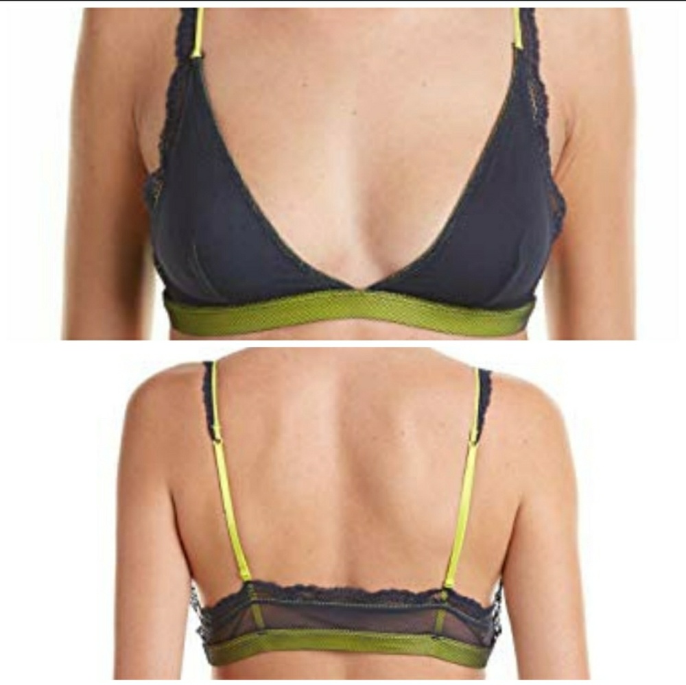 ❄SALE❄Free People blue mesh triangle bralette - Picture 2 of 8